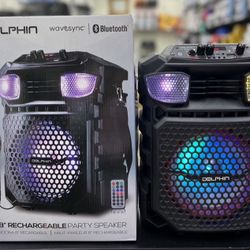 8” Rechargeable Bluetooth speaker with FREE mic and remote control 