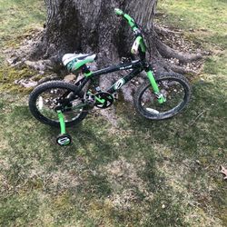 18” Kids Bike (training Wheels Included)