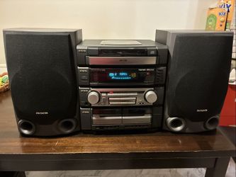 AIWA Z-VR55 Stereo System Speakers 5-CD Dual Cassette New Belts Fully Tested