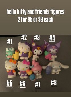 Hello Kitty & Friends Figures 2 for $5 or $3 each