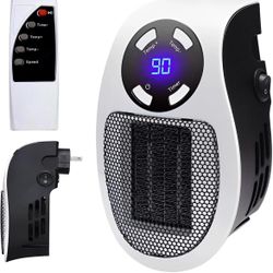 Portable Electric Plug-In Space Heater Fan LCD NEW 