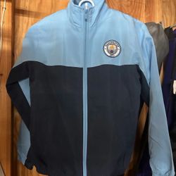 Manchester City Youth, Size 10/11, Blue Track Suit Jacket (Soccer Team) (see Description)