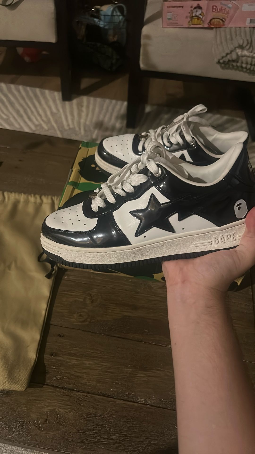 BAPE Bapesta “Black” Size 8