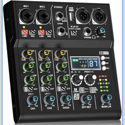Professional Wireless Audio Mixer 4 Ch With Dsp 99 Presets Effects