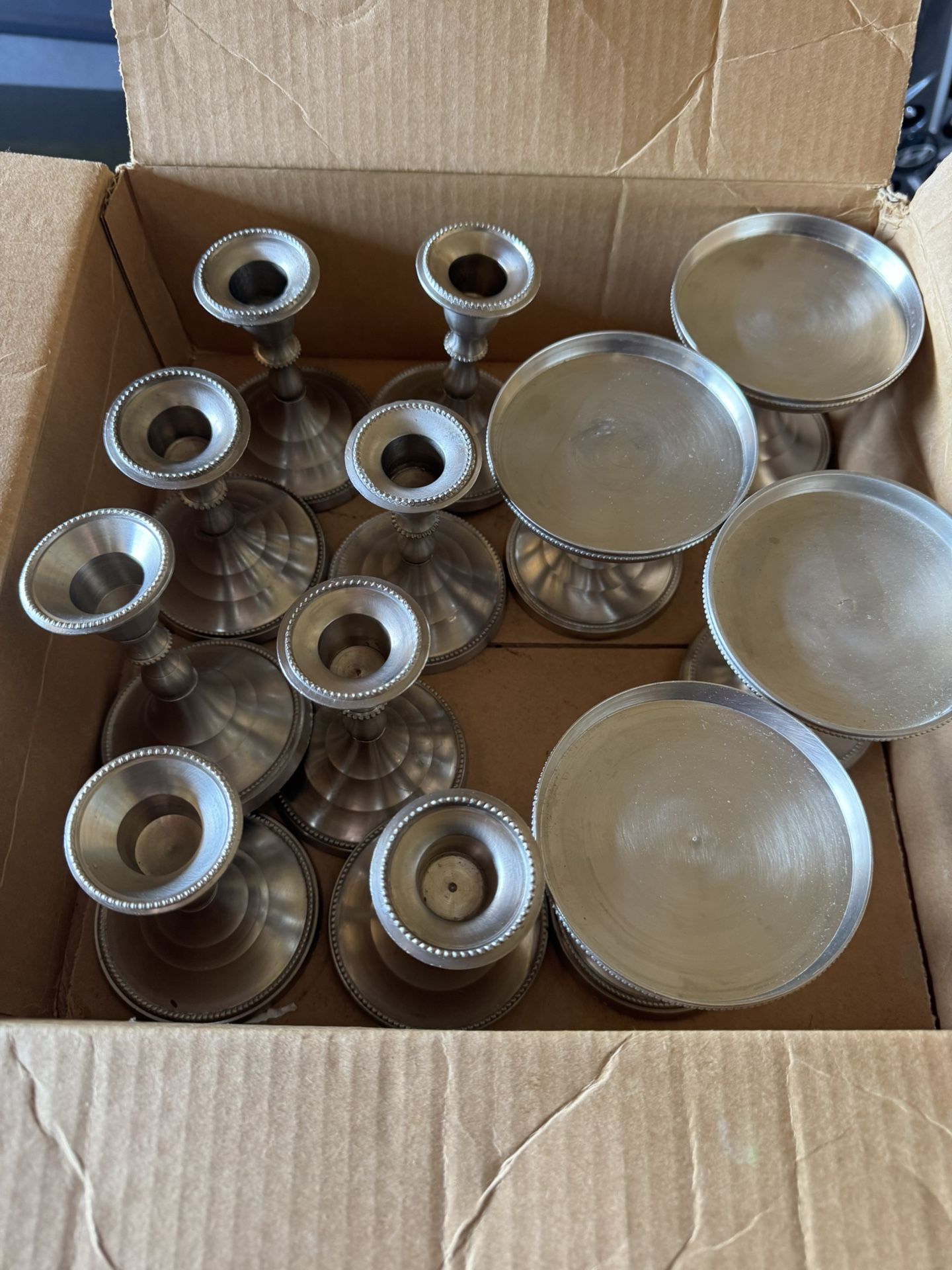 Silver Plated Candle Holders.