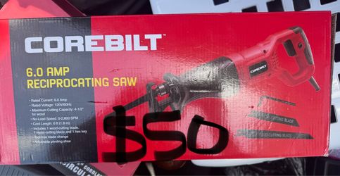 Corebilt 6.0 Amp Reciprocating Saw in red