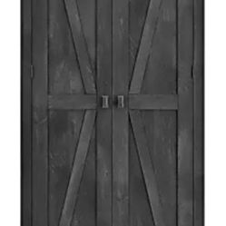 Farmhouse Rustic Grey Storage Cabinet 