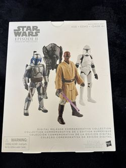 STAR WARS COMMEMORATIVE COLLECTION EPISODE II ATTACK OF THE CLONES 3.75” FIGURES