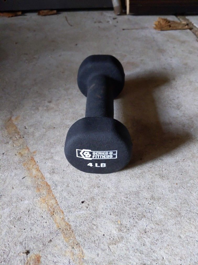 One Single 4 Four lb Pound Dumbbell