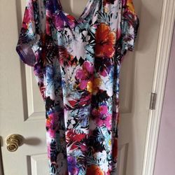 New 2x Colorful Dress