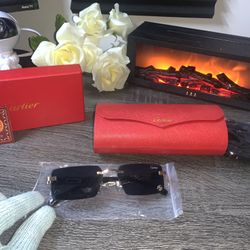 Black Lens Cartier Sunglasses For Sale