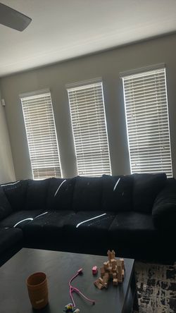 MOVING  OUT SALE!  Black Sectional Sofa