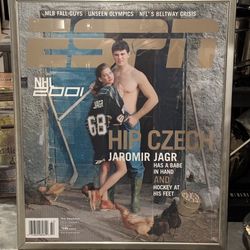 Vintage Professionally Framed Poster of Jaromir Jagr ESPN Cover Oct 2000