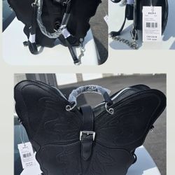 Black Backpack Shape Of A Butterfly 