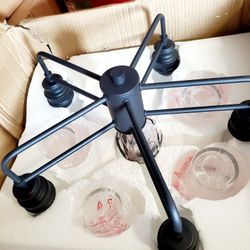 ***Sale***Black 5 Light Chandelier- Brand New 
