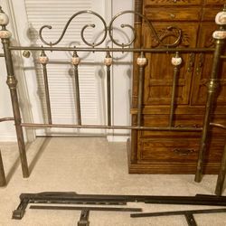 Brass Queen Headboard with Frame