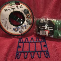 Christmas Extension Cord Protective Covers String Lights Storage Reel & Flat Storage NEW!