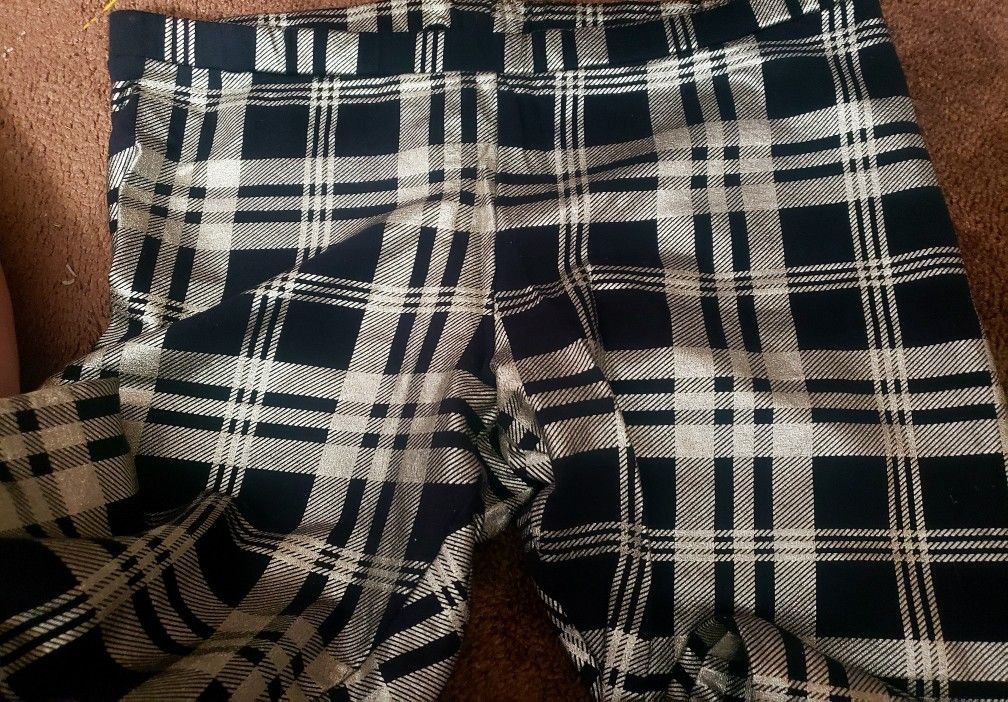 TOTAL GIRL Metallica Plaid Leggins