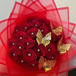 Roses Bouquet Ramo Buchon Valentines Day Gift