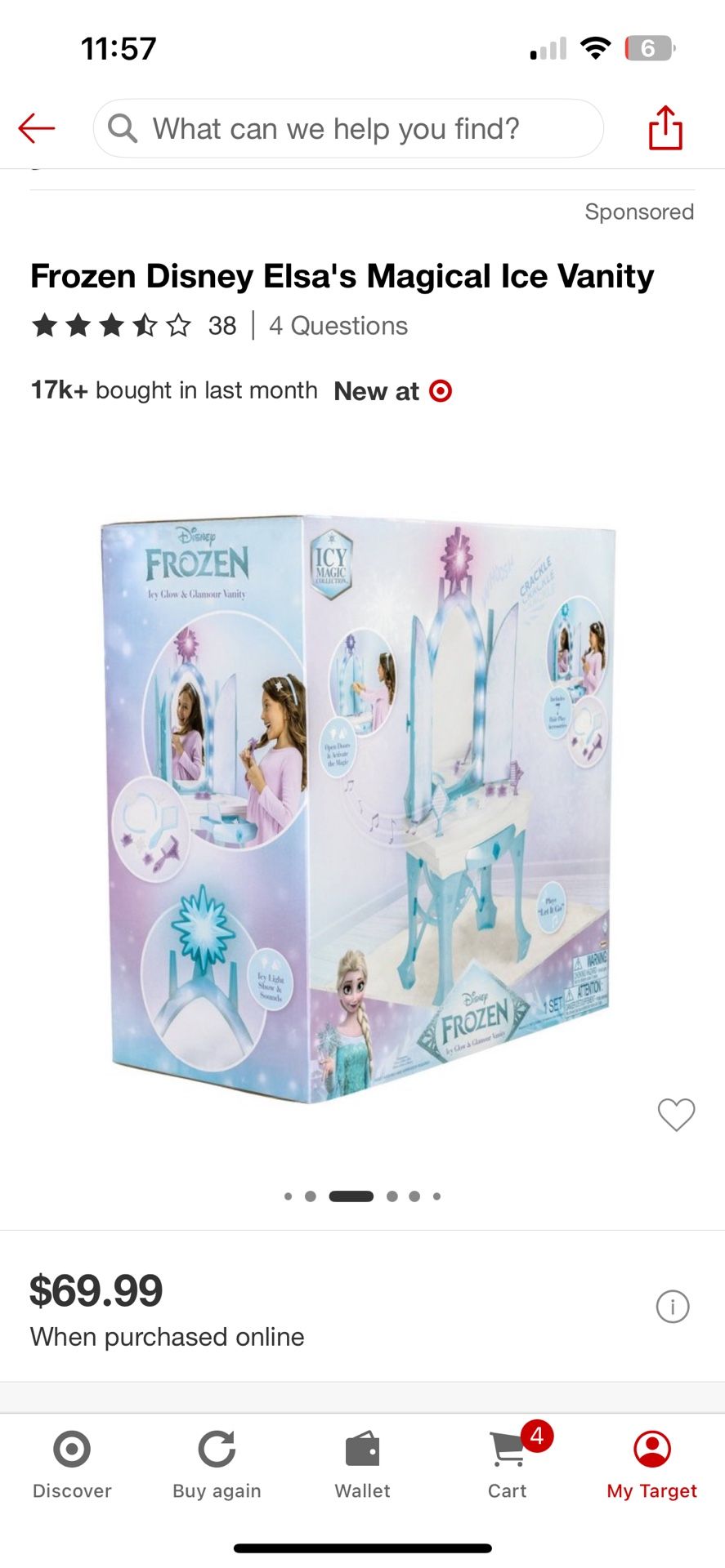 Frozen Disney Elsa’s Magical Ice Vanity