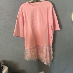 Pink Over Laced Shirt 
