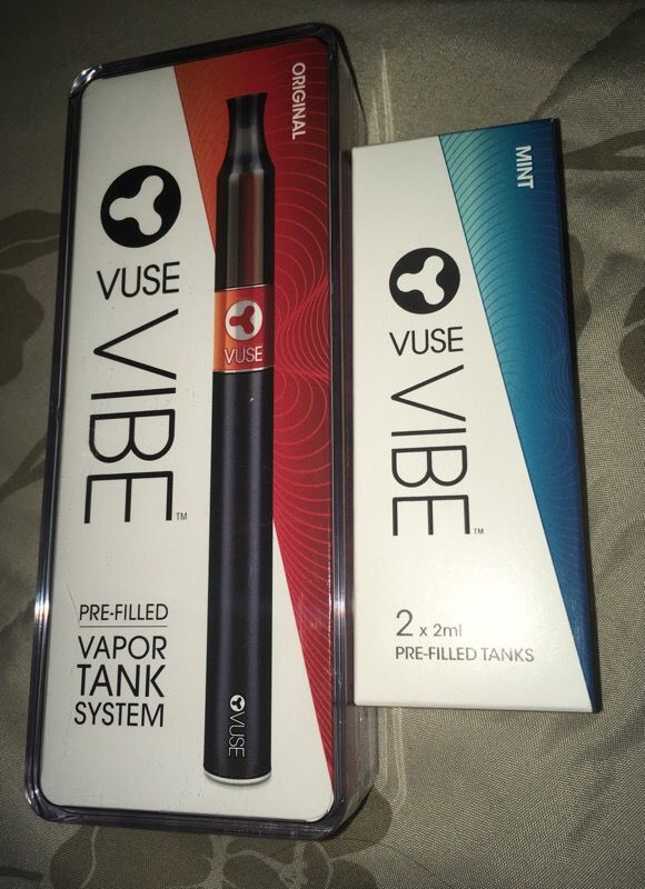 VUSE VIBE pre-filled vapor tank system includes 1-rechargeable battery, 1-vuse vibe original flavor 1- USB charger & 2x 2ml mint flavor replacement t