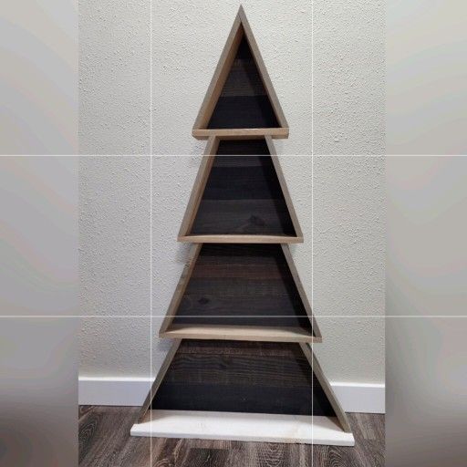 Artisian Wood Christmas Tree Shelves