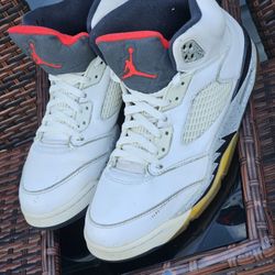 Nike Air Jordan 5 Retro OG “White Cement” 136027-104 Men’s Size 10.5