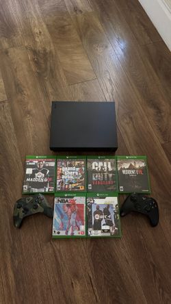 Xbox One X 1TB Console Bundle with 2 Controllers + 6 Games