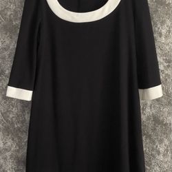 Blu Sage Womens Black w/White Trim Dress Size XL