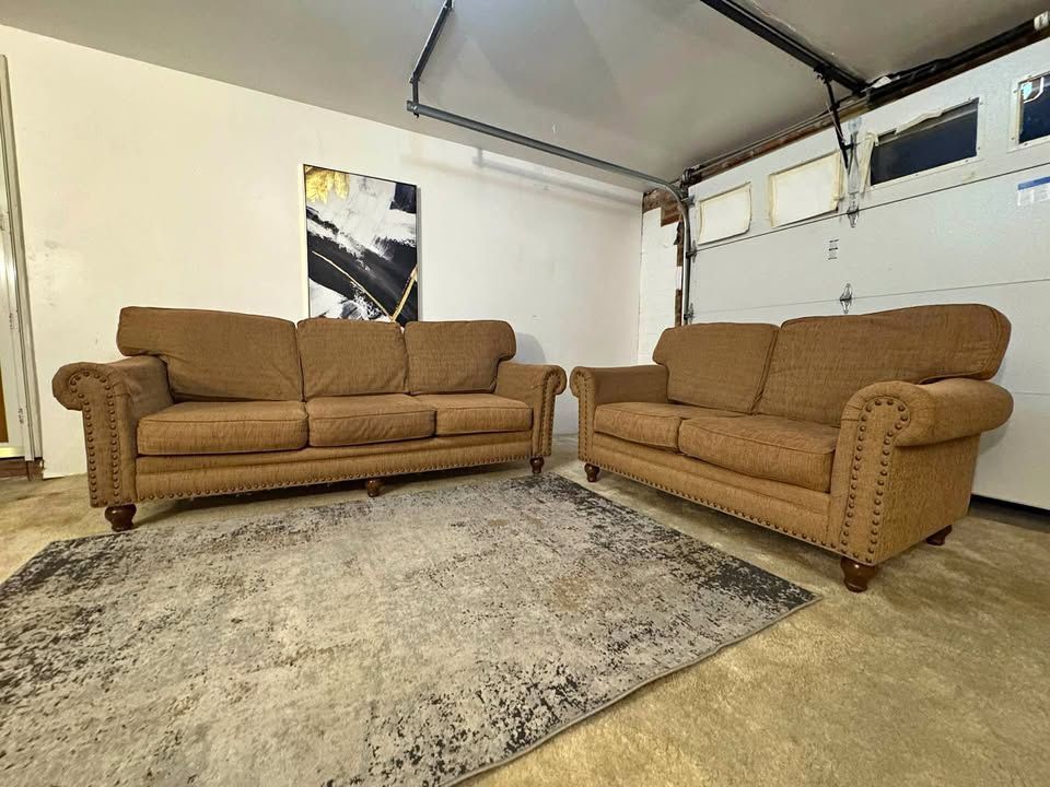 Brown 2 & 3 Seater Sofa Set