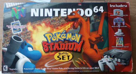 VERY RARE Pokemon Stadium Battle Set N64 Pokemon Box Set NEARLY COMPLETE