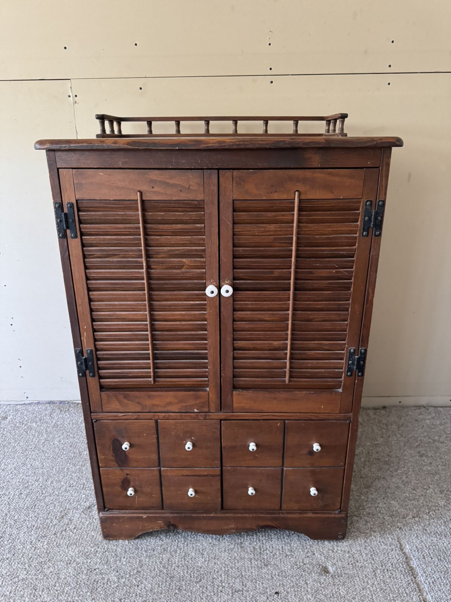 Wood Shutter Baby Armoire