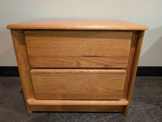 Sturdy Wood Two-Drawer Nightstand
