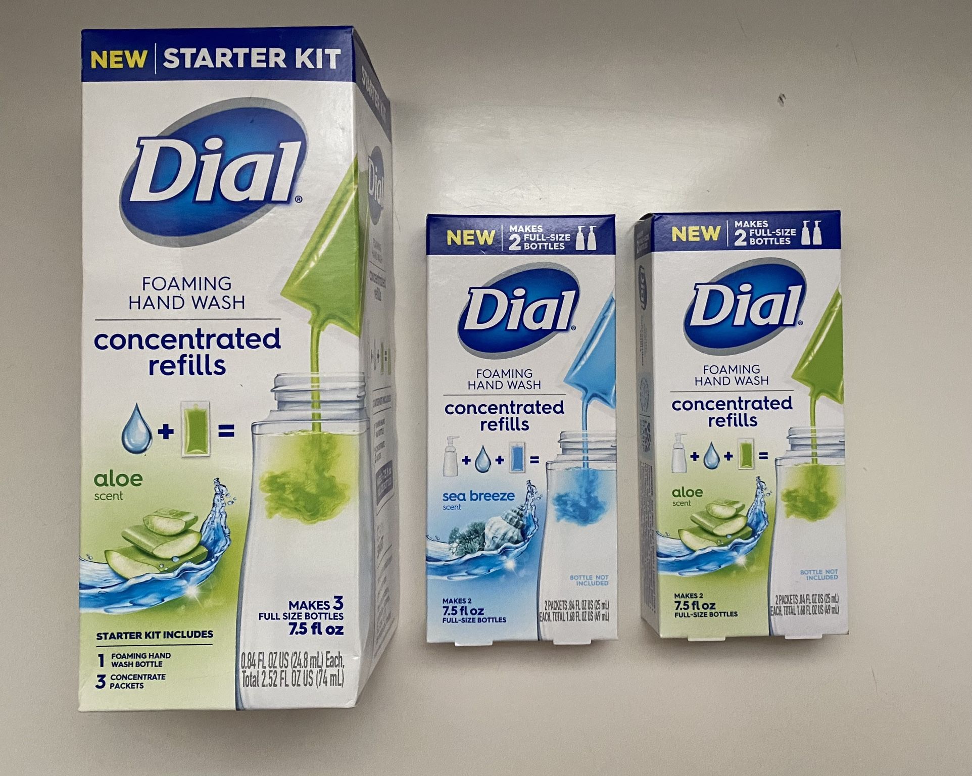 Dial hand soap starter kit plus 2 two-pack refills