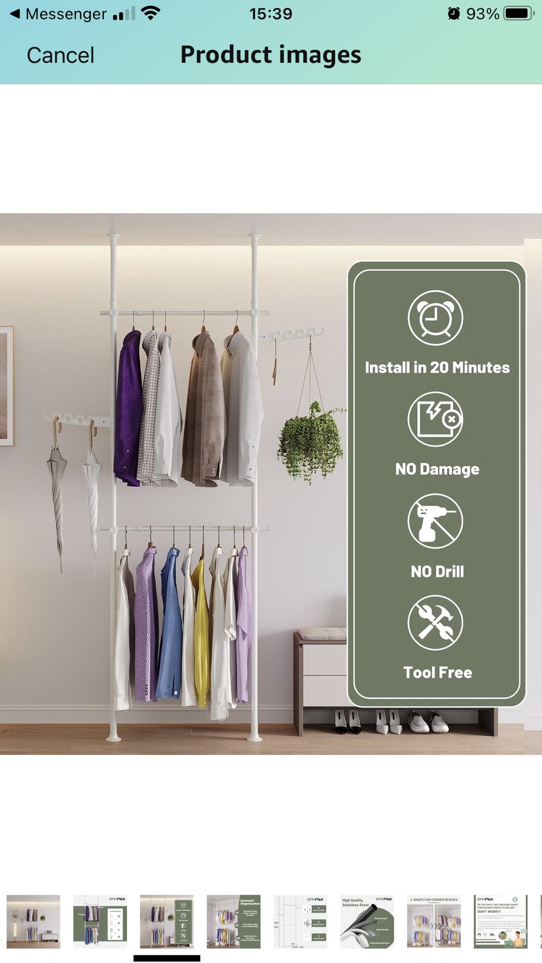 Heavy Duty Floor To Ceiling Garment Rack