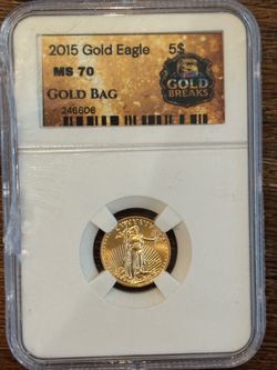 2015-W $5 American Gold Eagle 1/10 oz Gold Coin