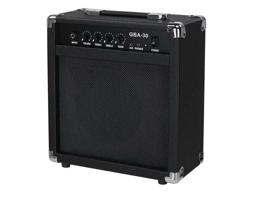 Ktaxon 30 Watt Electric Bass Amp with Retractable Handle (GBA-30)