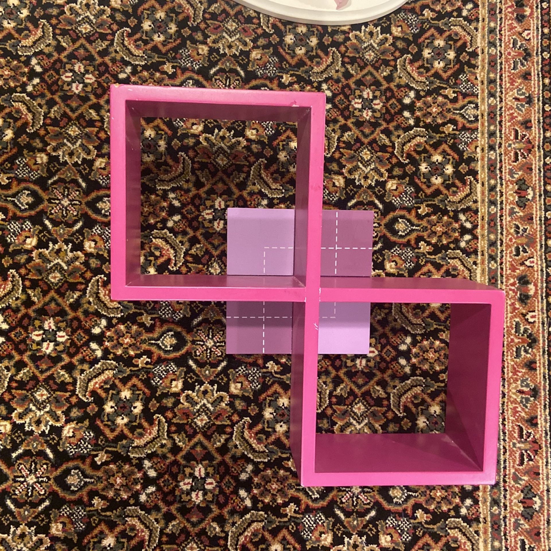 Decorative Wall Storage Shelf - Pink And Purple - Normal Wear