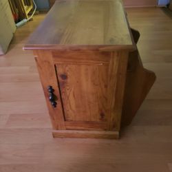 Wood Cabinet Table 