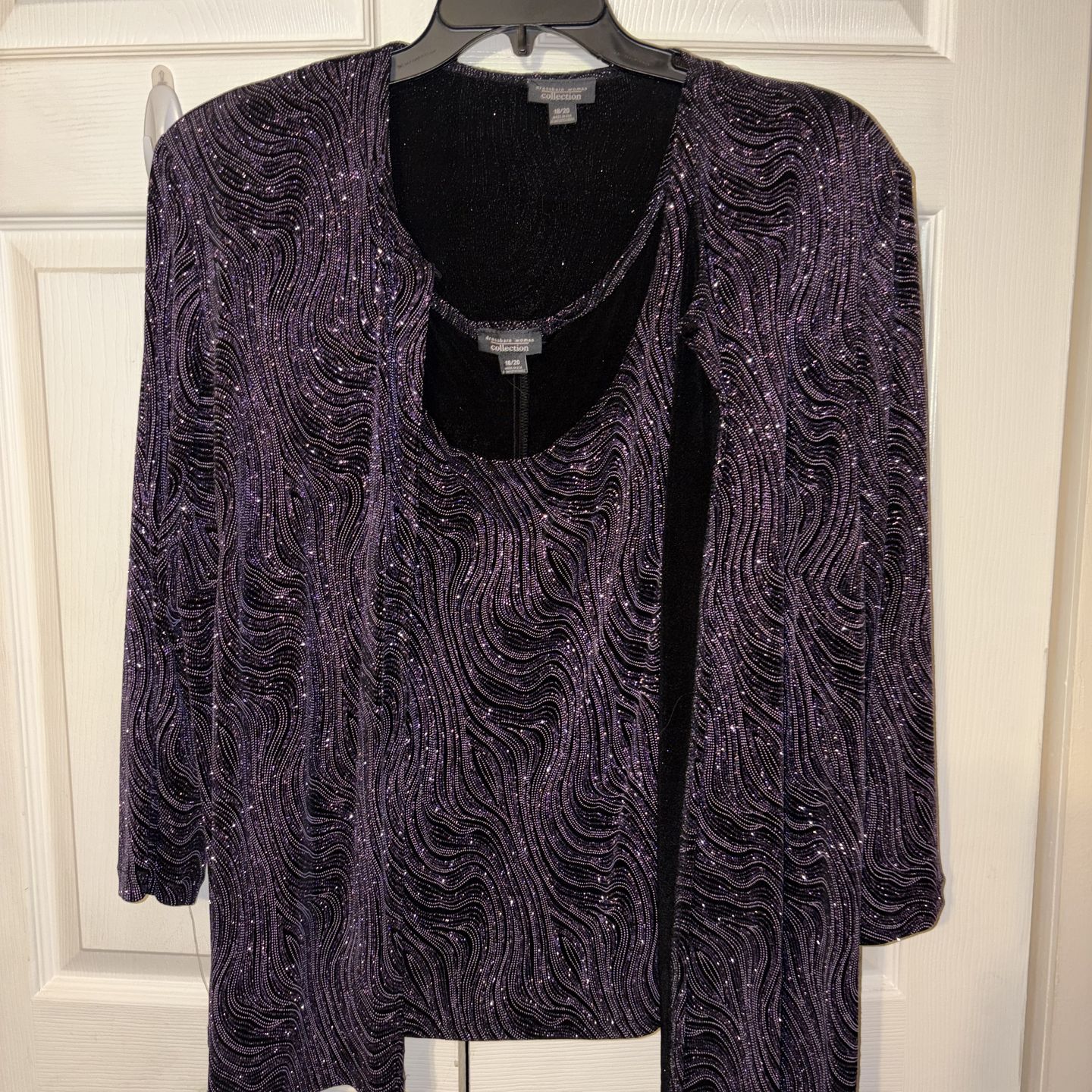 Dress barn Woman Collection Jacket and Shell Womens 18/20 in Black/Purple
