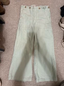 Pilcro Wide-Leg Pants in Mint Green