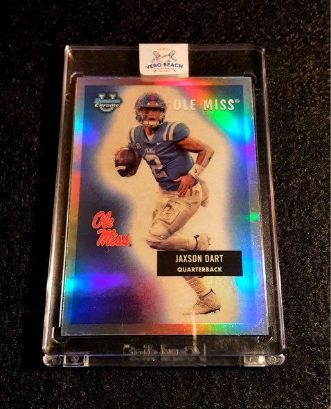 Jaxon Dart 2023 Bowman U Chrome   OLE MISS NY GIANTS NFL