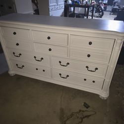 Freshly Sanded And Painted High Quality Wood 8 Drawer Dresser