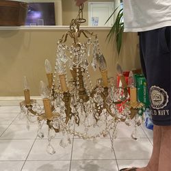 Imperial Czech crystal chandelier With Brass Iron