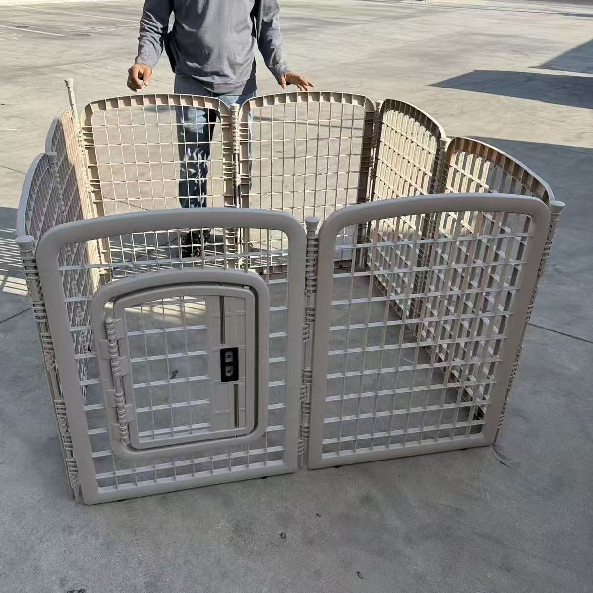 New In Box 34 Inch Tall 8 Panels Indoor Outdoor Dog Pet Exercise Playpen Fence Kennel Enclosure Crate Barrier Adjustable Detachable