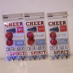 Recollections Set/3 Cheerleaders Stickers BNIP 