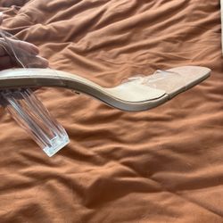 Beige And Clear Heels 