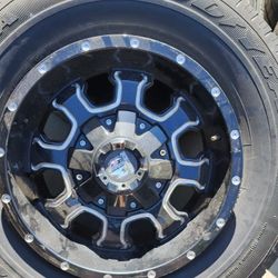 17" Mayhem Offroad Wheels Rims 5x5" 5x5.5" Bolt Pattern Jeep Ram