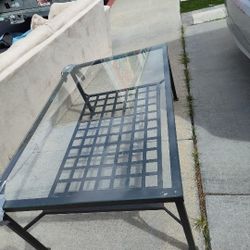 Metal And Glass Coffee Table 